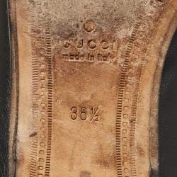 مملوكة مسبقًا Gucci Brixton Foldable Size 36.5 Black Leather Loafers