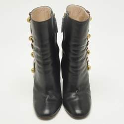 مملوكة مسبقًا Gucci Carly Malaga Size 36 Black Leather Ankle Length Boots