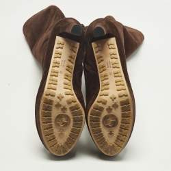 مملوكة مسبقًا Gucci Anouk Size 40 Brown Suede Knee Length Boots