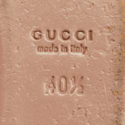 مملوكة مسبقًا Gucci Interlocking G Size 40.5 Black Crystal Embellished Suede Ballet Flats