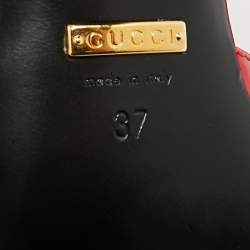 Pre Owned Gucci Size 37 Red Patent Leather Open Toe Ankle Strap Sandals