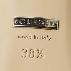 مملوكة مسبقًا Gucci Interlocking G Size 38.5 Mint Green Leather Slide Sandals