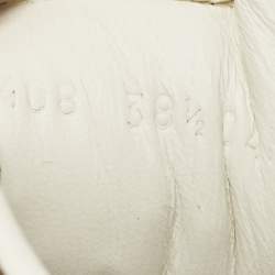 Pre Owned Gucci Chunky B Size 38.5 Brown GG Canvas and Leather Lace Up Sneakers