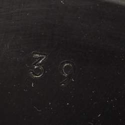 Pre Owned Gucci GG Logo Size 39 Black Rubber Slide Sandals