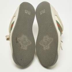 Pre Owned حذاء رياضي غوتشي سكرينر كانفاس بنقوش جلد نوبوك وكريستال متعدد الألوان مقاس 42