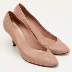 مملوكة مسبقًا Gucci Horsebit Size 40 Pink Guccissima Leather Round Toe Pumps