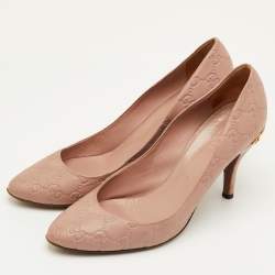 مملوكة مسبقًا Gucci Horsebit Size 40 Pink Guccissima Leather Round Toe Pumps