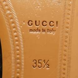 مملوكة مسبقًا حذاء لوفرز غوتشي هورسبيت جوردان كانفاس جي جي بيج/أزرق وجلد مقاس 36.5