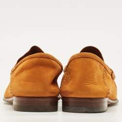 مملوكة مسبقًا حذاء لوفرز غوتشي جيجي هورسبيبت جلد نو باك بني مقاس 38