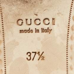 مملوكة مسبقًا حذاء لوفرز غوتشي جيجي هورسبيبت جلد نو باك بني مقاس 38