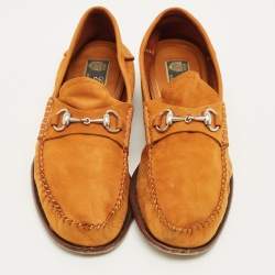 مملوكة مسبقًا حذاء لوفرز غوتشي جيجي هورسبيبت جلد نو باك بني مقاس 38