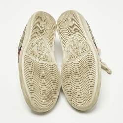 مملوكة مسبقًا Gucci Ace Size 37 Beige GG Supreme Canvas Low Top Sneakers