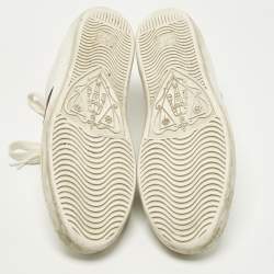 Pre Owned Gucci Ace Size 38 White Leather Low Top Sneakers