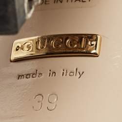 Pre Owned Gucci Webby Size 39 Black Leather Snake Embellished Mules