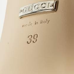 مملوكة مسبقًا Gucci Size 39 Black Leather GG Embellished Platform  Ankle Strap Sandals