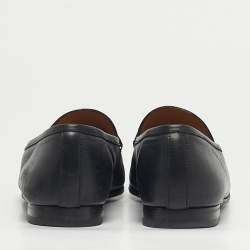 Pre Owned Gucci Jordaan Size 39 Black Leather Loafers