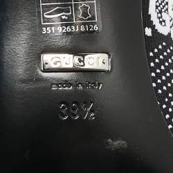 مملوكة مسبقًا Gucci GG Size 39.5 Black Knit Fabric Sock Boots                