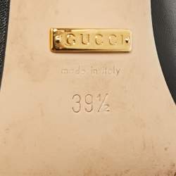 مملوكة مسبقًا Gucci Slyvie Size 39.5 Black Leather Mary Jane Pumps