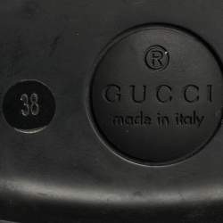 Pre Owned حذاء لوفرز غوتشي هورسبيت جلد أسود مقاس 39.5