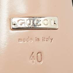 Pre Owned Gucci GG Size 40 Black Suede  Crystal Embellished GG Interlock Ankle Strap  Sandals