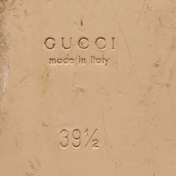 Pre Owned Gucci Princetown Size 39.5 Cream Leather Mules