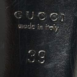 مملوكة مسبقًا حذاء بوت غووتشي "أنوك" شامواه بني بطول الركبة مقاس 40