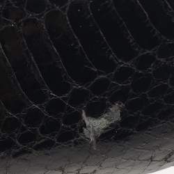 مملوكة مسبقًا Gucci Bamboo Size 38.5 Black Water Snake Leather Pointed Toe Pumps