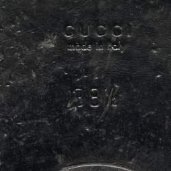 Pre Owned Gucci GG Marmont Size 38.5 Gold Foil Leather Thong Flats Slide