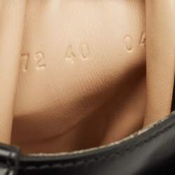 مملوكة مسبقًا حذاء بوت كاحل غوتشي تريب جلد أسود مزخرف لؤلؤ صناعي مقاس 39