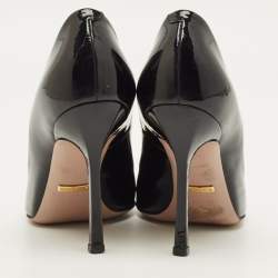 مملوكة مسبقًا حذاء كعب عالي غوتشي جوليني مزين هورسبيت مقدمة مفتوحة جلد بيج مقاس 35.5