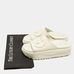 مملوكة مسبقًا صندل منصة مطاطي بيج غوتشي GG مقاس 38