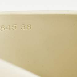 مملوكة مسبقًا صندل منصة مطاطي بيج غوتشي GG مقاس 38