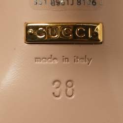 مملوكة مسبقًا GUCCI X Adidas Size 38 Green/White Leather Logo Slide Sandals