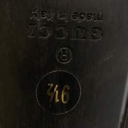 Pre Owned صندل غوتشي جلد ذهبي أيقون بيت مقاس 40