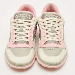 مملوكة مسبقًا Gucci mac80 Size 39.5 Tricolor Fabric and Leather Lace Up Sneakers