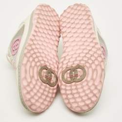 مملوكة مسبقًا Gucci mac80 Size 39.5 Tricolor Fabric and Leather Lace Up Sneakers