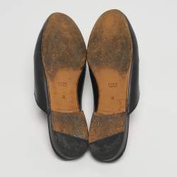 Pre Owned Gucci Princetown Size 39 Black Leather Flat Mules