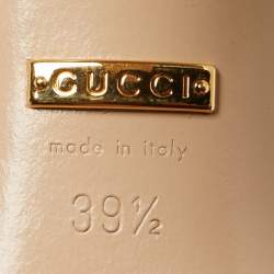 Pre Owned حذاء كعب عالي غوتشي جلد طباعة زهور متعدد الألوان مقاس 39