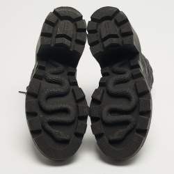 Pre Owned حذاء بوت كاحل غوتشي تريب جلد أسود مزخرف لؤلؤ صناعي مقاس 39