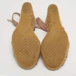 مملوكة مسبقًا صندل كعب روكي غوتشي ميكروغوتشيسما بينيلوبي إسبادريل مقاس 38.5