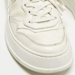 مملوكة مسبقًا Gucci GG Size 39 White Leather Low Top Sneakers