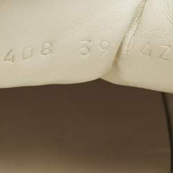 مملوكة مسبقًا Gucci GG Size 39 White Leather Low Top Sneakers