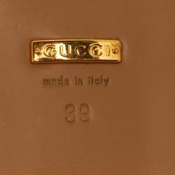 مملوكة مسبقًا صندل غوتشي ماكسيم مزين بالكريستال شامواه أسود منزلق مقاس 38