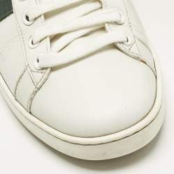 مملوكة مسبقًا Gucci Ace Size 37 White Leather Low Top Sneakers