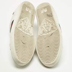 مملوكة مسبقًا Gucci Ace Size 37 White Leather Low Top Sneakers