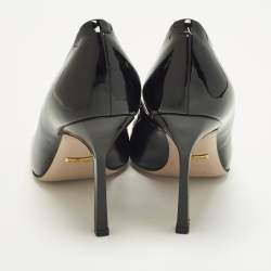 Pre Owned Gucci Horsebit Size 36 Black Patent Leather Peep Toe Pumps