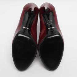 Pre Owned حذاء بوت كاحل غوتشي أربطة كيم جلد بني مقاس 38