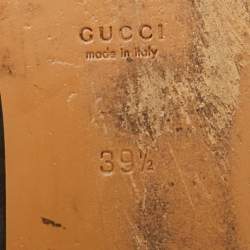 مملوكة مسبقًا Gucci Princetown Size 39.5 Green Fur and Leather Mules