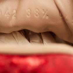 Pre Owned حذاء رياضي غوتشي إيس جلد أسود مطرز بالنحلة بعنق منخفض مقاس 38.5