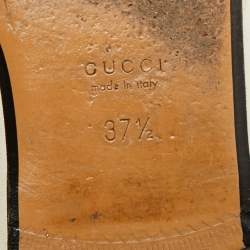 Pre Owned Gucci Princetown Size 37.5 White Leather Flat Mules